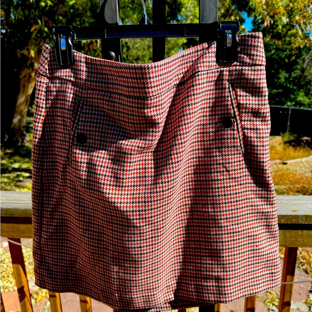 Loft houndstooth miniskirt
